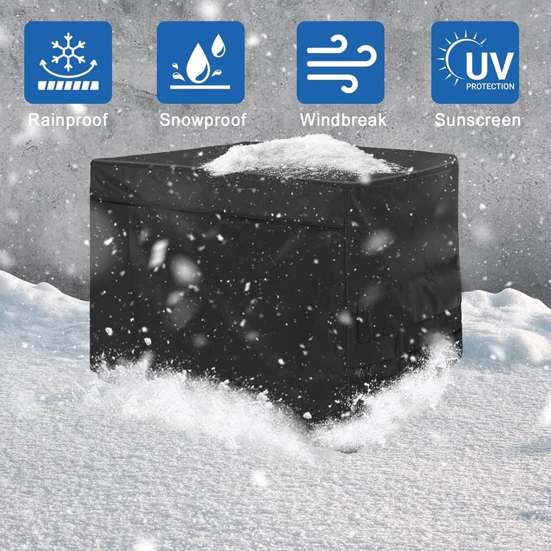 tiscover Pool Heater Cover for Hayward,600D Heavy Duty Pool Heater Cover for Outside Units Pool Heater Winter Cover Waterproof Pool Pump Equipment Cover 40" L X 34" W X31 H - Image 2